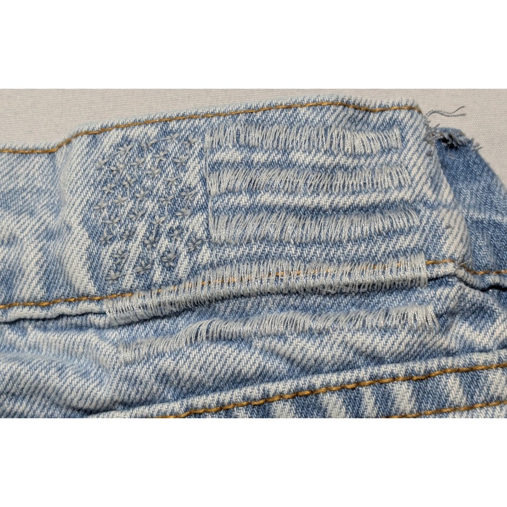 REVICE Women 29 Asymmetric Button Fly Crop Straight Leg Light Wash Denim‎ Jeans - Picture 4 of 16